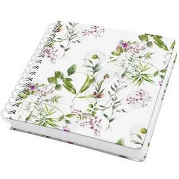 Sigel Notizbuch mit Spirale Jolie® – 240 Seiten, Farben: Grün/Violett/Weiß/Pink, Hardcover