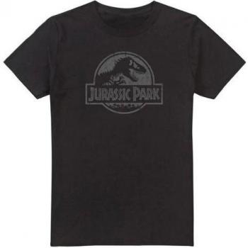 Jurassic Park Heren T-Shirt met Logo in Monochrome M Zwart