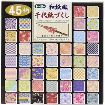 Japanese Chiyogami Dzukushi 180 Sheet Set from Toyo