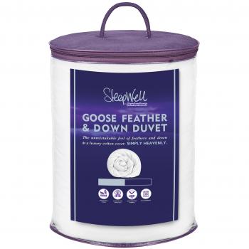 Luxury Down and Feather Comforter 10.5 TOG, Snow White, King Dimensions