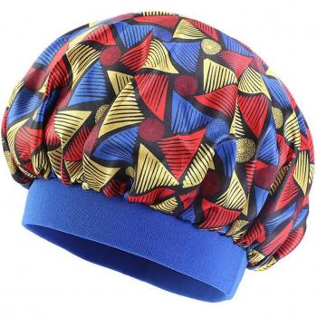 Kids' Elastic Band Sleep Bonnet with African Print