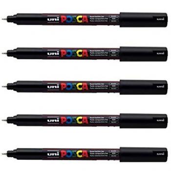 Lot de 5 marqueurs Posca PC-1MR noir 0,7 mm