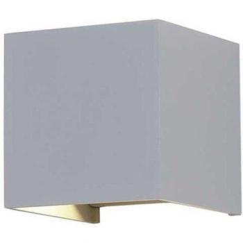 Silumen Éclairage Murale Design 12W IP54 Carré – Blanc Neutre/Gris