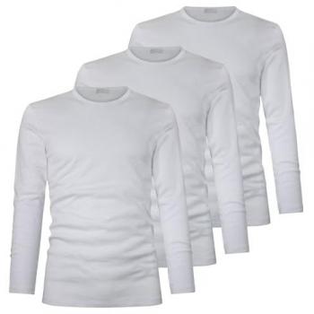 Maglia Uomo Manica Lunga 3 Pack Bianco LIABEL