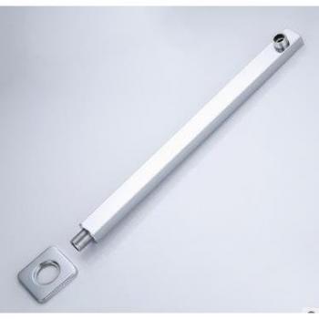 Chrome Bathroom Shower Accessory: Wall Mount Square Arm with 60cm Extension, Silver