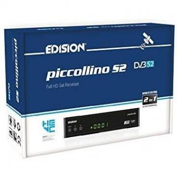 Edision Piccollino S2 Full HD Sat Receiver für DVB-S2 H.265/HEVC HDMI Scart USB
