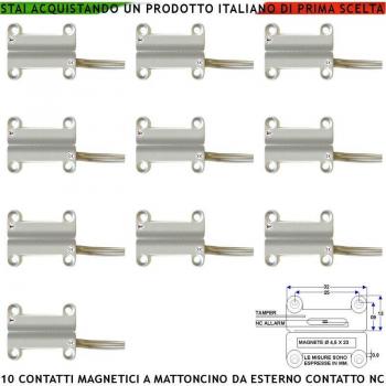 Rilevatore Magnetico da Esterno 10 Pezzi Sottovuoto
