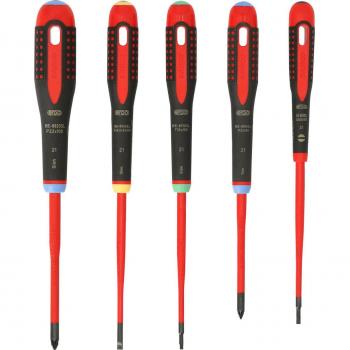 Jeu de 5 tournevis isolés ergo™ pour vis à fente, PZ et Torx®