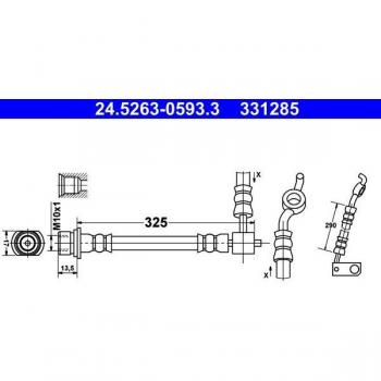 ATE 24.5263‑0593.3 Bremsschlauch – Hinterachse
