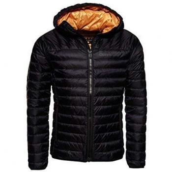 Suéter Superdry Core Down Jet Negro con Capucha XS