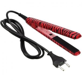 Portable Zebra Ceramic Flat Iron with EU Plug