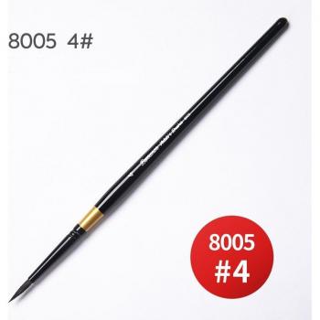 Runder Eichhörnchen-Haar-Pinsel (Schwarz) – Ideal für Aquarell & Zeichnung