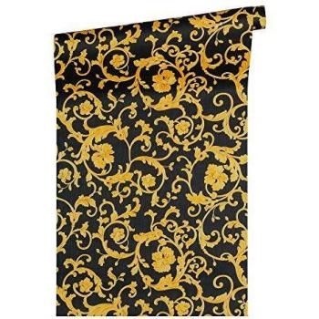 Papier peint Versace Or Noir Jaune