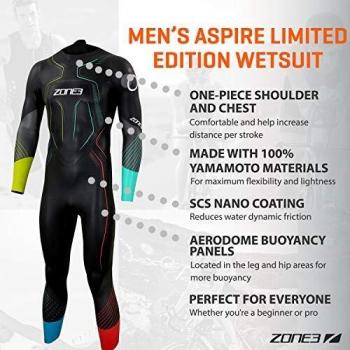 Zone 3 Menswear Kombi Aspire Limited Edition Türkis/Schwarz/Grau MT Bikini