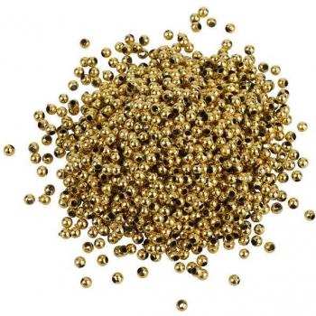 VBS Bastelperlen Gold, Ø 3 mm, 1.250 Stück