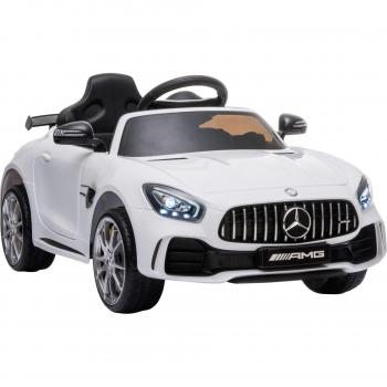 Macchinina elettrica per bambini HOMCOM con telecomando, batteria 12 V, velocità 3‑5 km/h, età 3‑5 anni – colore bianco