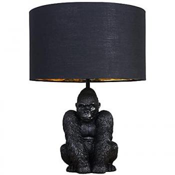 VALUELIGHTS Black & Gold Gorilla Table Lamp