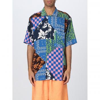 Marcelo Burlon Camicia L, Viscosa, Blu – County of Milan
