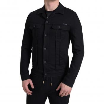 Dolce & Gabbana Men's Black Cotton Stretch Denim Jacket