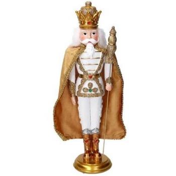 Soldatino Decorativo in Resina con Mantello Argento e Oro 11,5x10,4h39