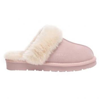 EVER AU Pink Suede Raven Slippers