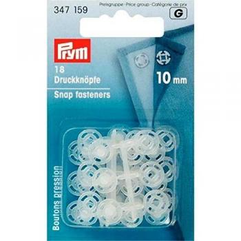 Prym Sew-On Snap Fasteners, 10 mm, 18 Count