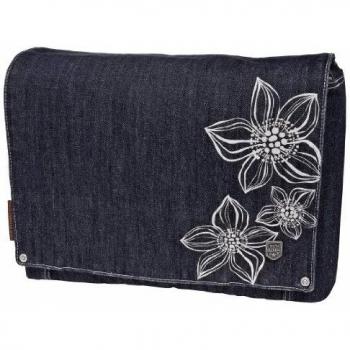 GOLLA Jeans‑Notebook‑Tasche Flowpop – Dunkelblau (13–14,2 Zoll)