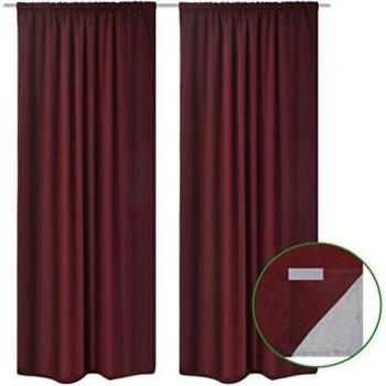 Bordeaux Double Layer Blackout Curtains 140x245cm