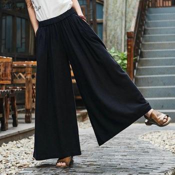 Pantalons Amples en Lin Grande Taille pour Femmes