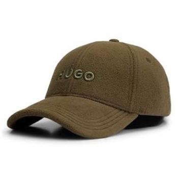 HUGO Basecap 'Jake' mit Visier und Label-Stitching, Größe Einheitsgröße, Dunkelbeige