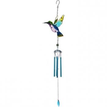 Carillón de Viento para Jardín con Temática de Colibrí y Libélula