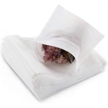 Embudos de té desechables, bolsas de algodón con cordón, tamaño 3.54 x 2.75 pulgadas