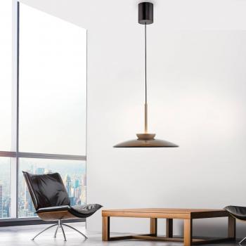 Lampada a sospensione E-Moon LED bronzo Ø 50 cm vetro/alluminio CCT