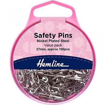 Silver Safety Pins 27mm