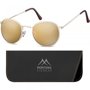 Brilando MS92 B 49 Gold‑Sonnenbrille (matte) im Revo Brown Tuch