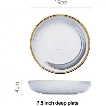 Christmas Marble Ceramic Plates and Bowls