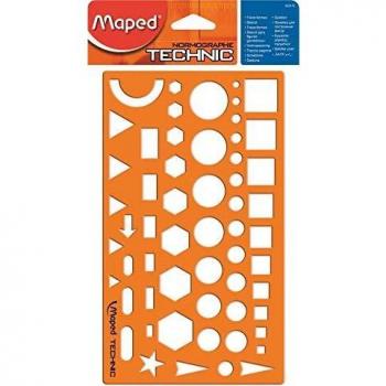 Maped Normographe 922410 Orange Drawing Tool