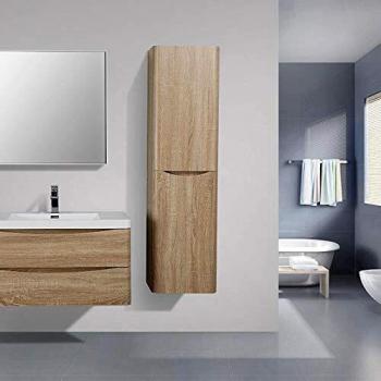 Armadio bagno colonna Piacenza 150 cm rovere chiaro