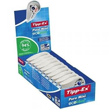 Tipp-Ex Pure ECO Mini Correction Tape Roller 5mmx6m White Pack 10