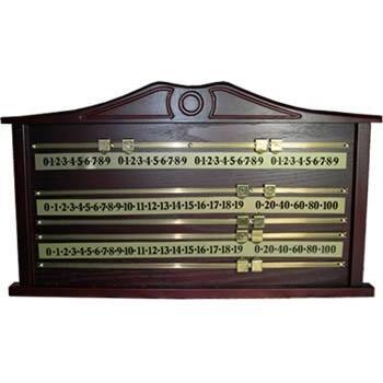 Deluxe Mahogany Snooker Scoreboard for Four