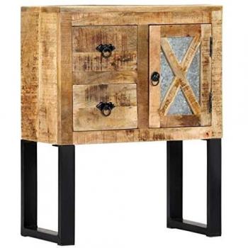 Buffet Commode Armoire de Rangement 60x30x76 cm Bois de Manguier Massif