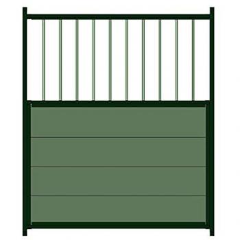 Panel Lacado Mixto Verde con Barras de Plástico para Perrera
