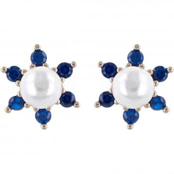 Sussurri Blu: Orecchini Sissi Oro Bianco 7 mm – Les Trésors de Lily R4824