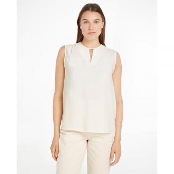 Blusa Donna Calvin Klein Écru Regular Fit