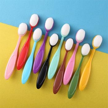 Craft & Makeup Blend Brushes – 10 Pack with Oval Tips & Toothbrush Caps