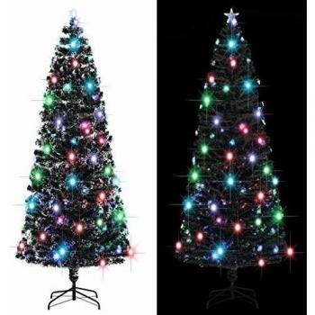 240 cm Pre-lit Fiber Optic Holiday Tree with Stand