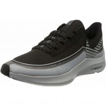 Nike Herren Zoom Winflo 6 Shield Laufschuhe, Schwarz/MTLC Platin