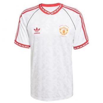 T-shirt anniversaire Adidas Football Manchester United 91 – Blanc et rouge L