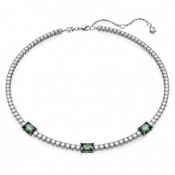 Swarovski Mixed Cuts Green Tennis Necklace