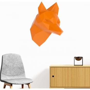 Autocollant Mur Renard 3D Orange 90 x 65 cm